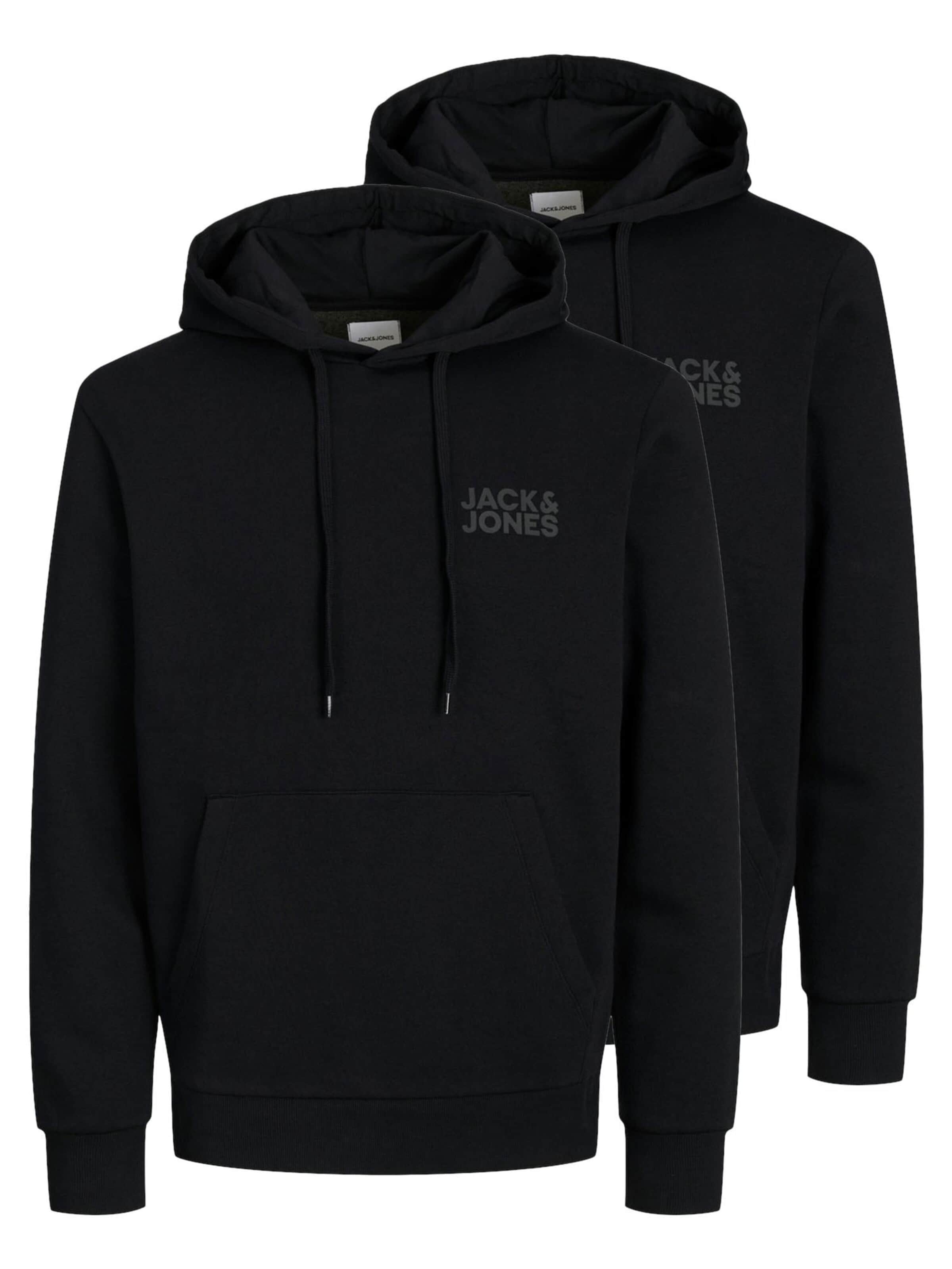 JACK & JONES Sweatshirt 'Corp'‌‌‌‌‌‌‌ in Schwarz: Vorderseite