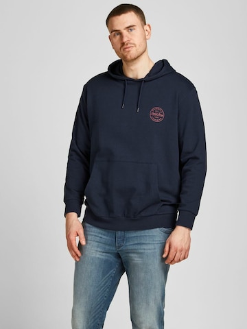 Jack & Jones Plus Sweatshirt 'Shark' in Blue: front