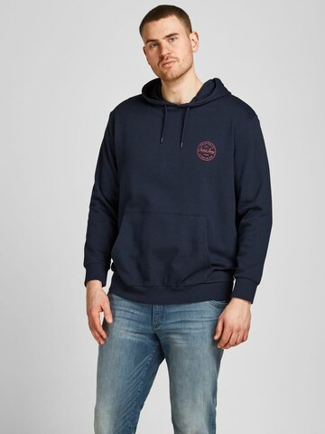 Sweat-shirt 'Shark' Jack & Jones Plus en bleu : devant