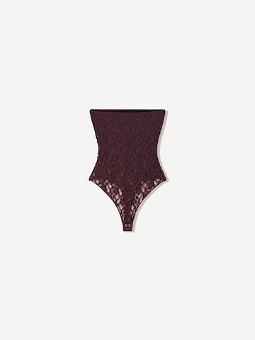 Bershka Shirt bodysuit in Red