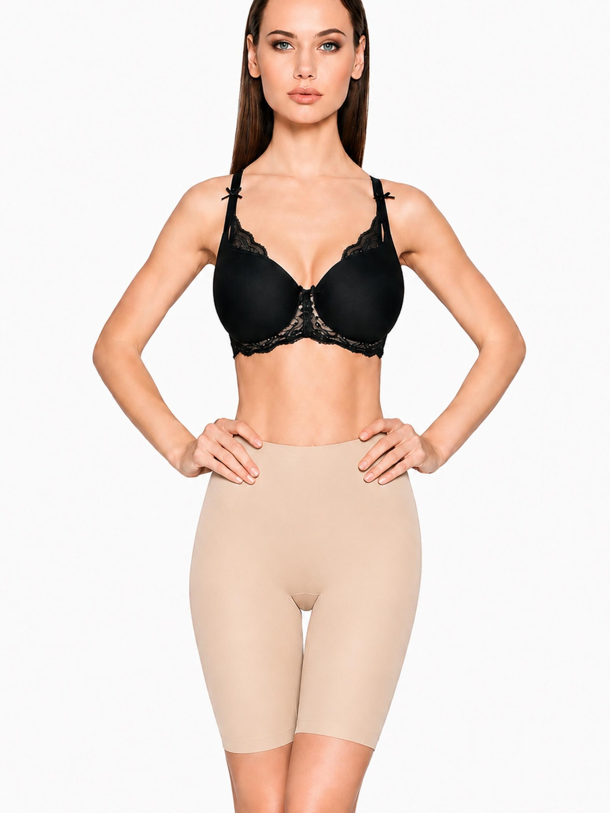 Pantaloni modellanti di MILENKA in beige: frontale