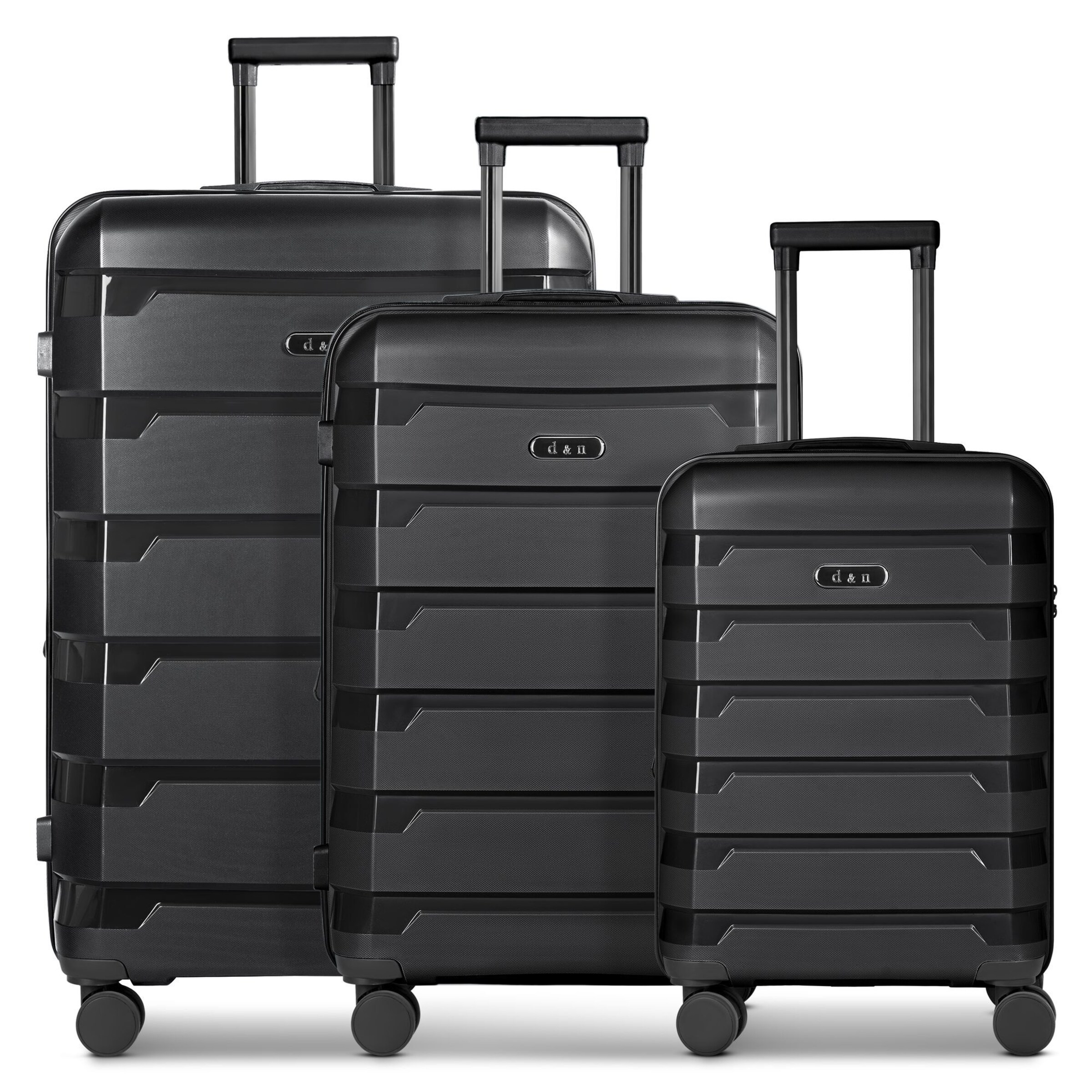 D&N Kofferset 'South Dakota' in Schwarz: Vorderseite