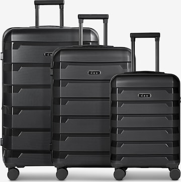 D&N Suitcase set 'South Dakota' in Black: front