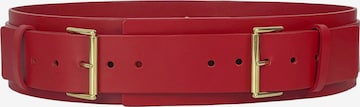 Haute Cuir Bælte 'Double Buckle' i rød: forside