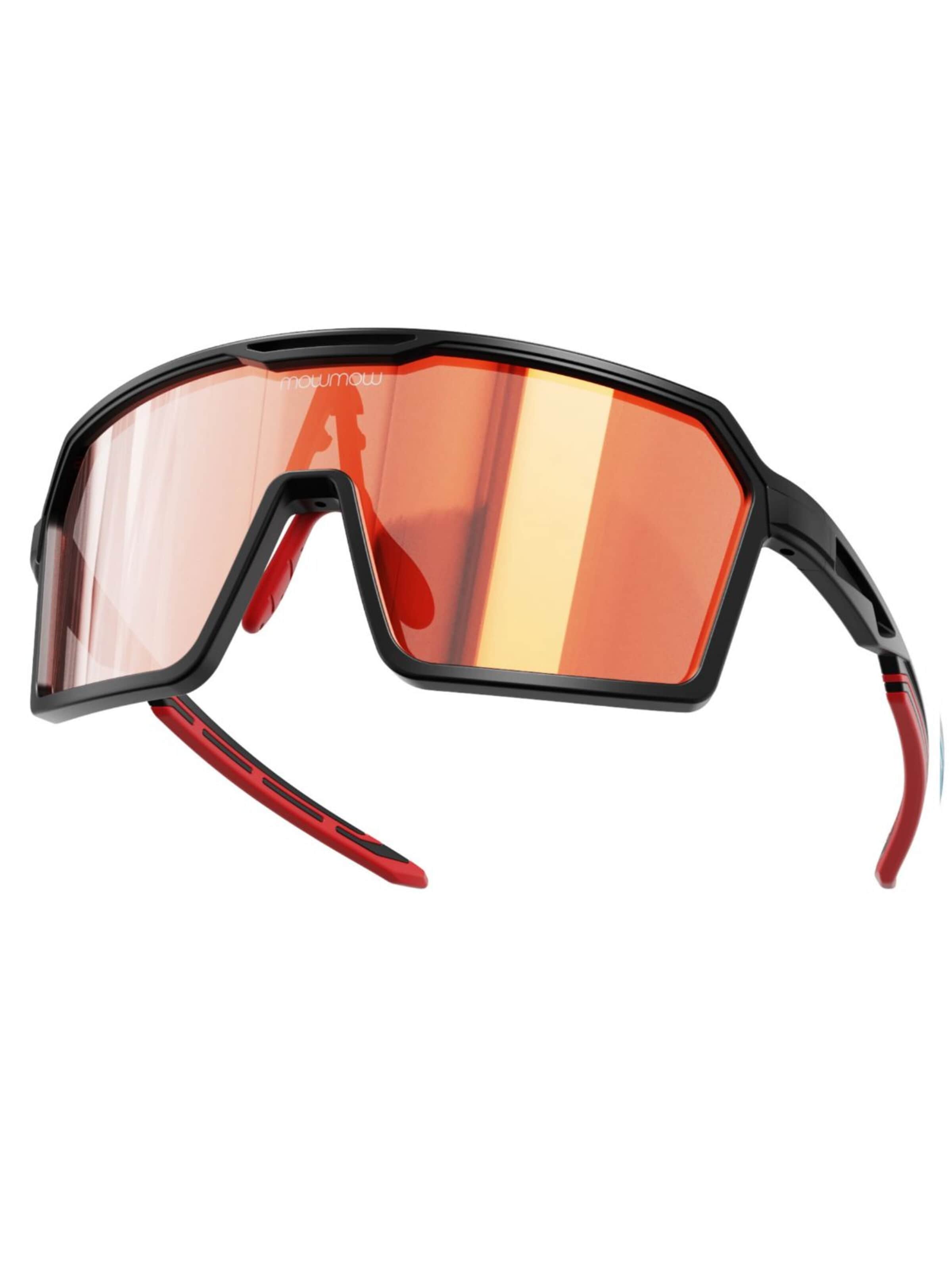 Lunettes de soleil sport 'MowMow Wizard Sunglasses - Sports Glasses - Photochromic Lens - Men - Women' Mowmow en orange : devant