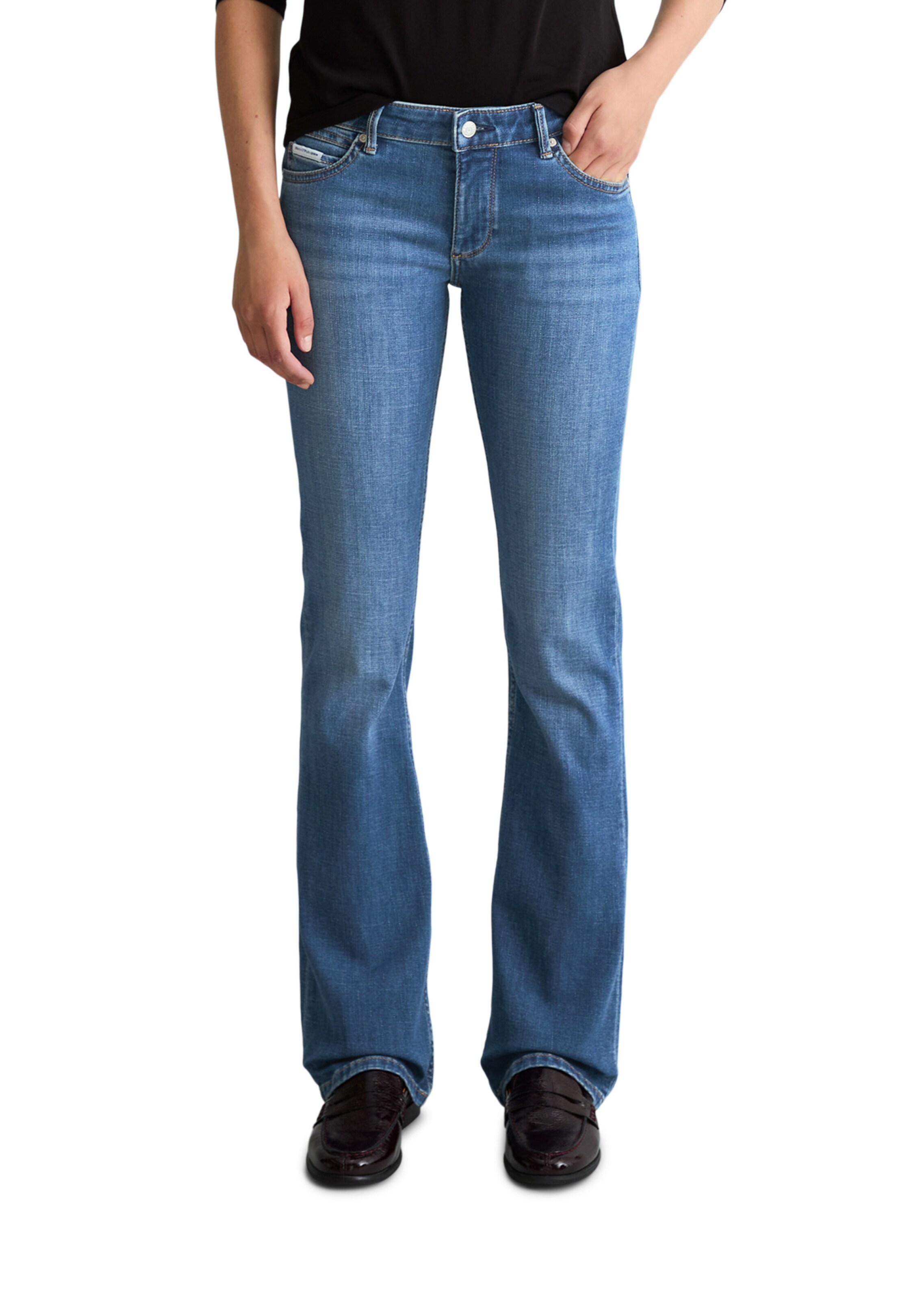 Marc O'Polo DENIM Bootcut Jeans 'Nella' in Blau: Vorderseite