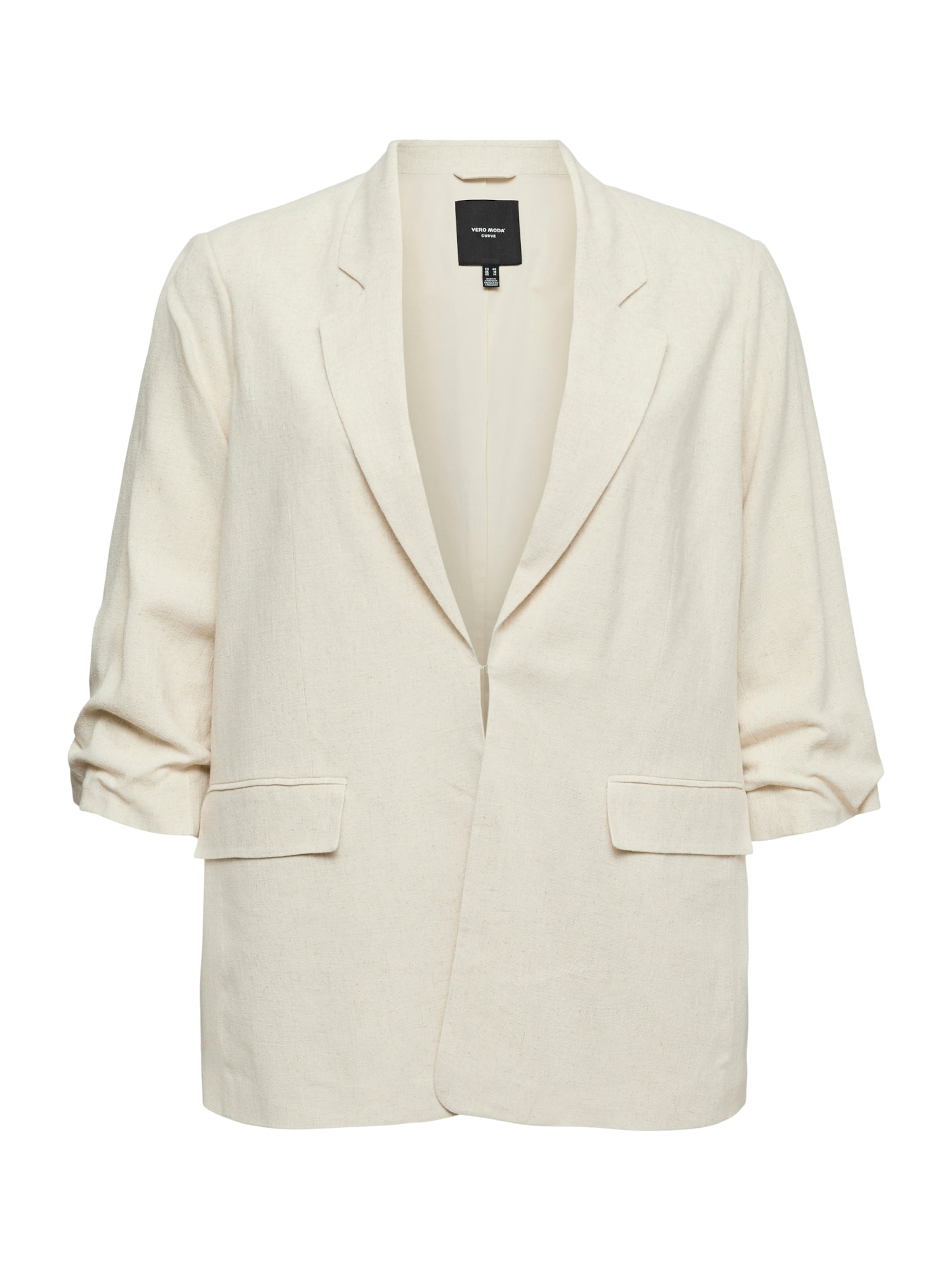 Vero Moda Curve - Blazer 'VMCSISSE' en beige: frente