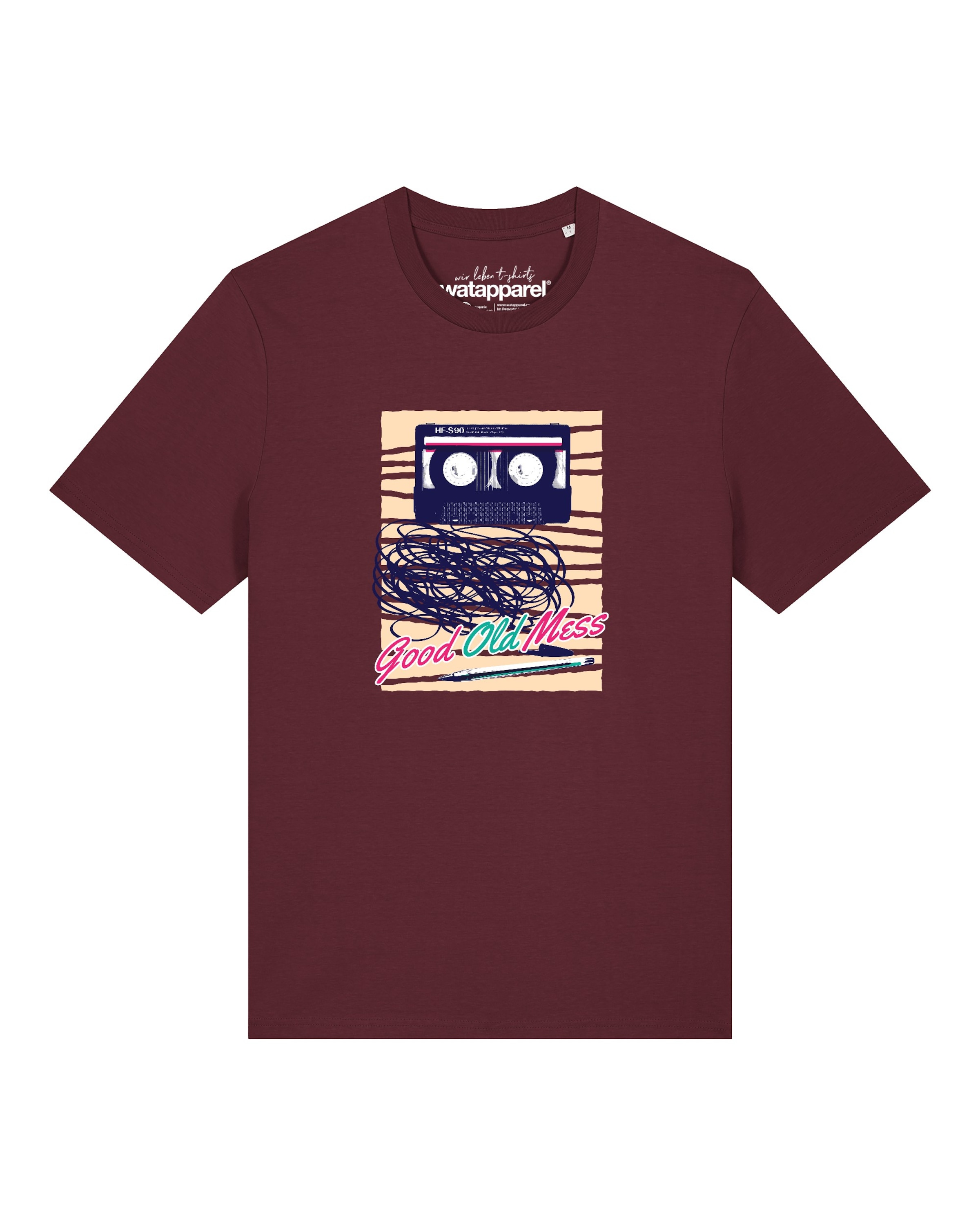 T-Shirt ' Good Old Mess ' Watapparel en rouge : devant