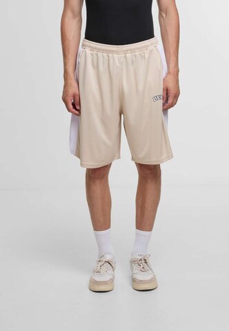 DEF Loosefit Παντελόνι ' DEF STRIPES Short ' σε μπεζ
