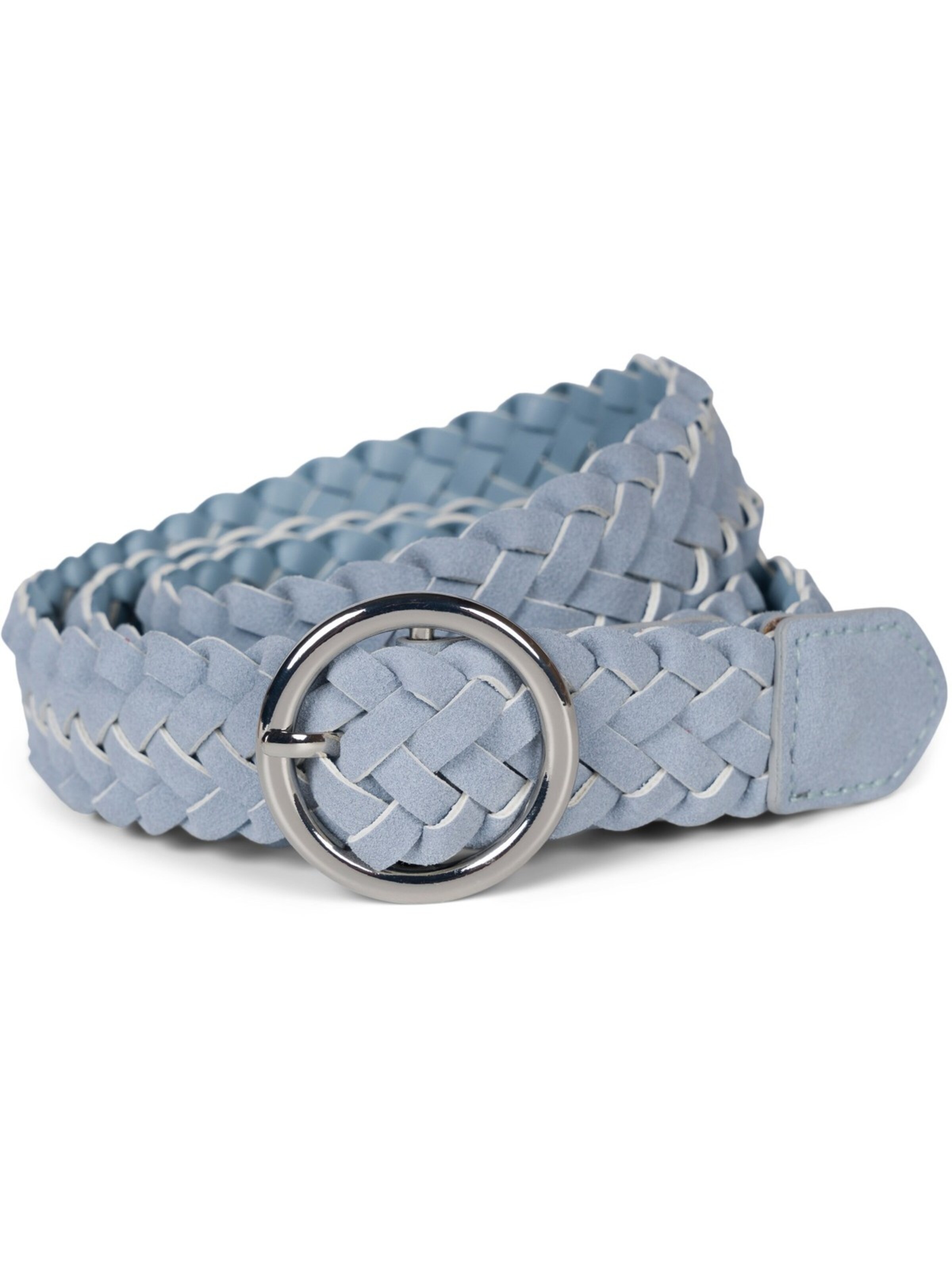 styleBREAKER Gürtel 'Schmaler Flechtgürtel'‌‌ in Blau