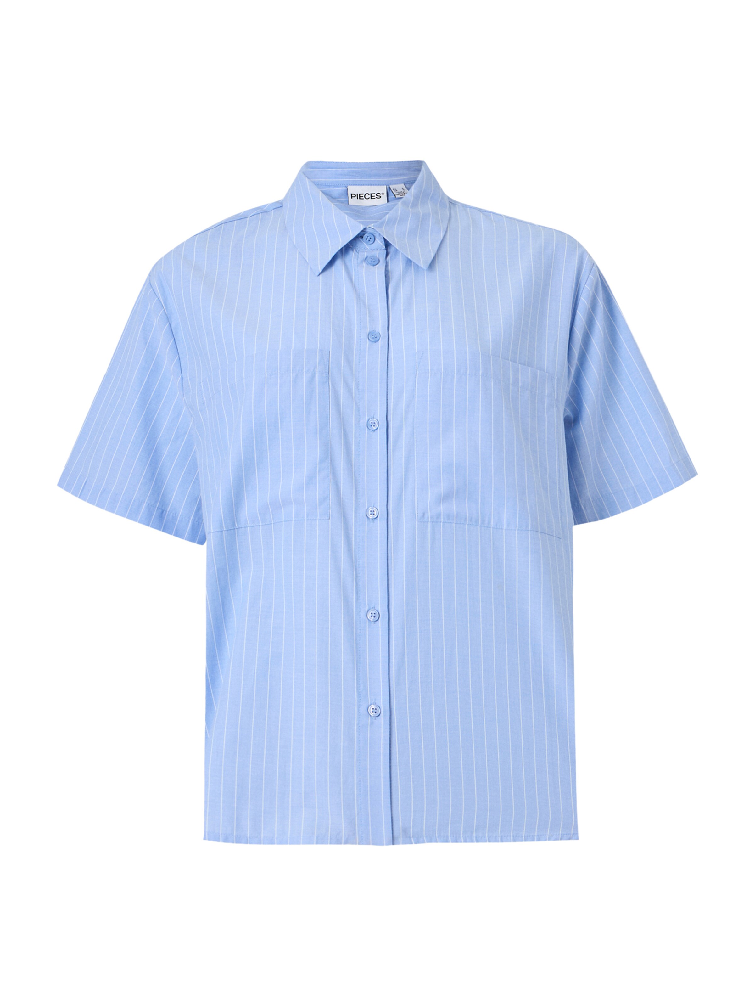 Camicia da donna 'PCMELIA' di PIECES in blu: frontale