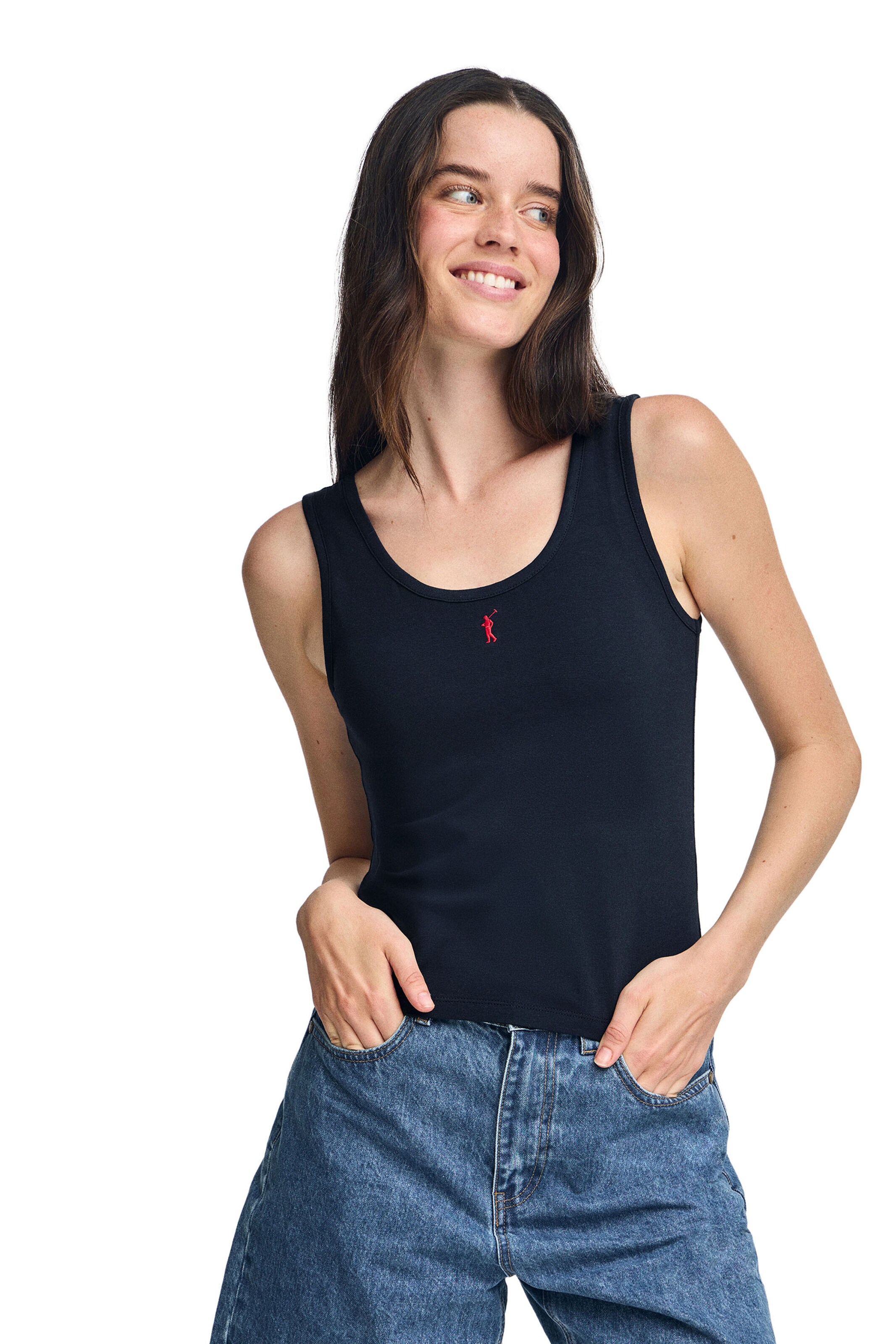 Polo Club Top in Blau: Vorderseite