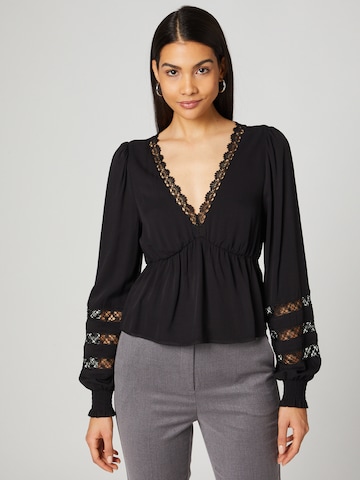 Guido Maria Kretschmer Collection Blouse 'Floriane' in Black: front