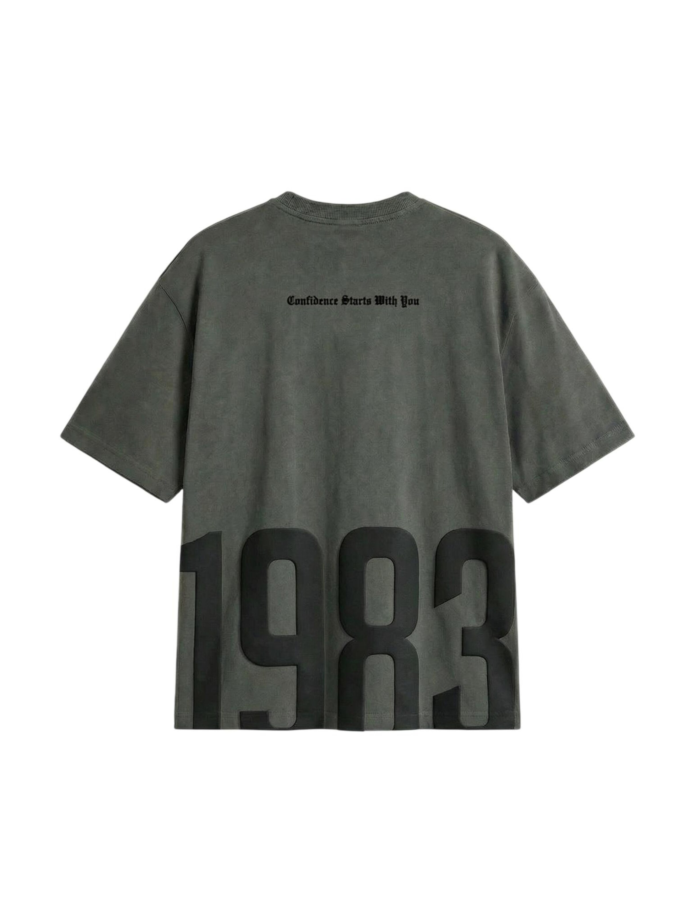 Kleidermafia Shirt 'Oversize 1983 T-shirt - Anthracite' in XS in Anthracite, Item view