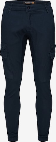 Rock Creek Tapered Cargo Pants in Blue: front