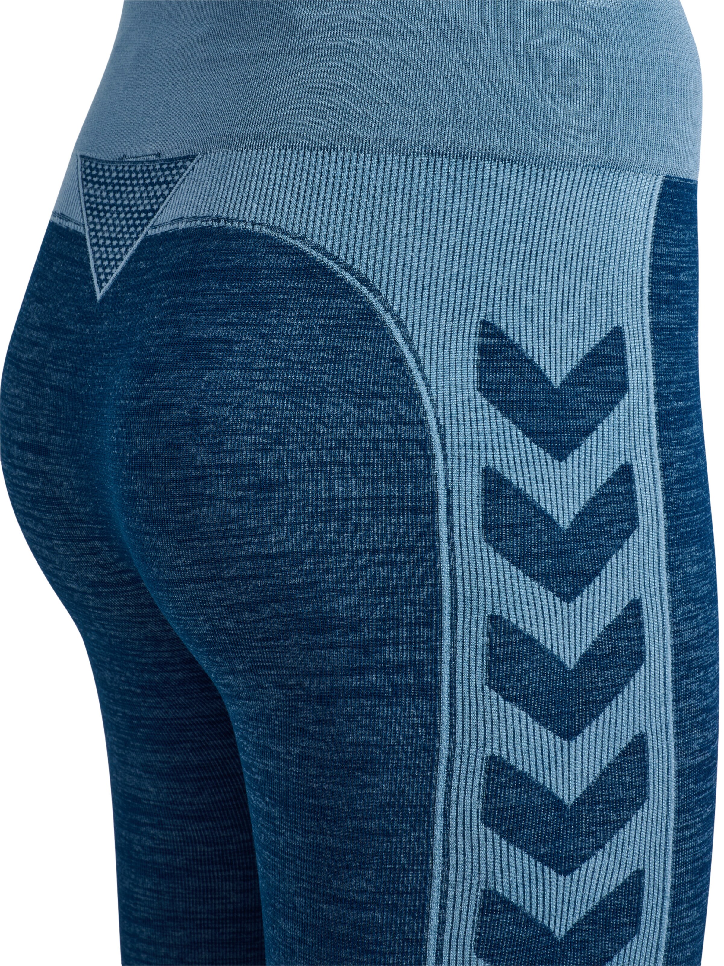 Hummel Skinny Sportbroek in Blauw