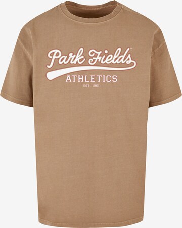 Merchcode Shirt 'Park Fields - Sixty One' in Beige: voorkant