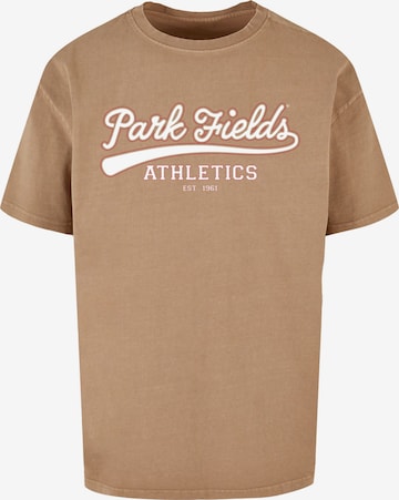 Merchcode Shirt 'Park Fields - Sixty One' in Beige: front