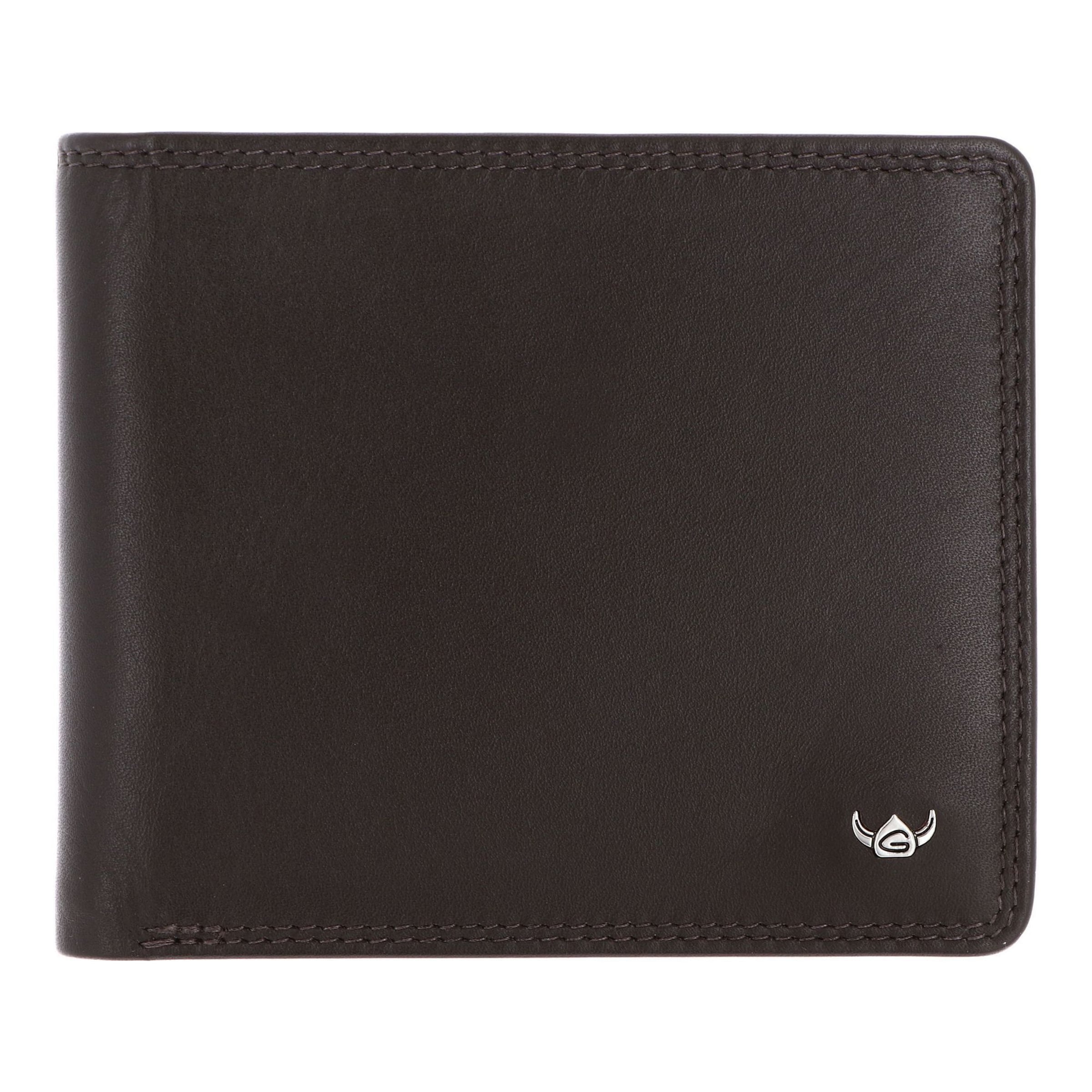 Porte-monnaies 'RFID' GOLDEN HEAD en marron : devant