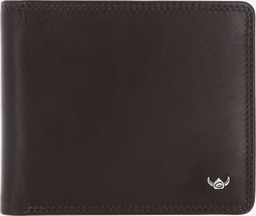 Porte-monnaies 'RFID' GOLDEN HEAD en marron : devant
