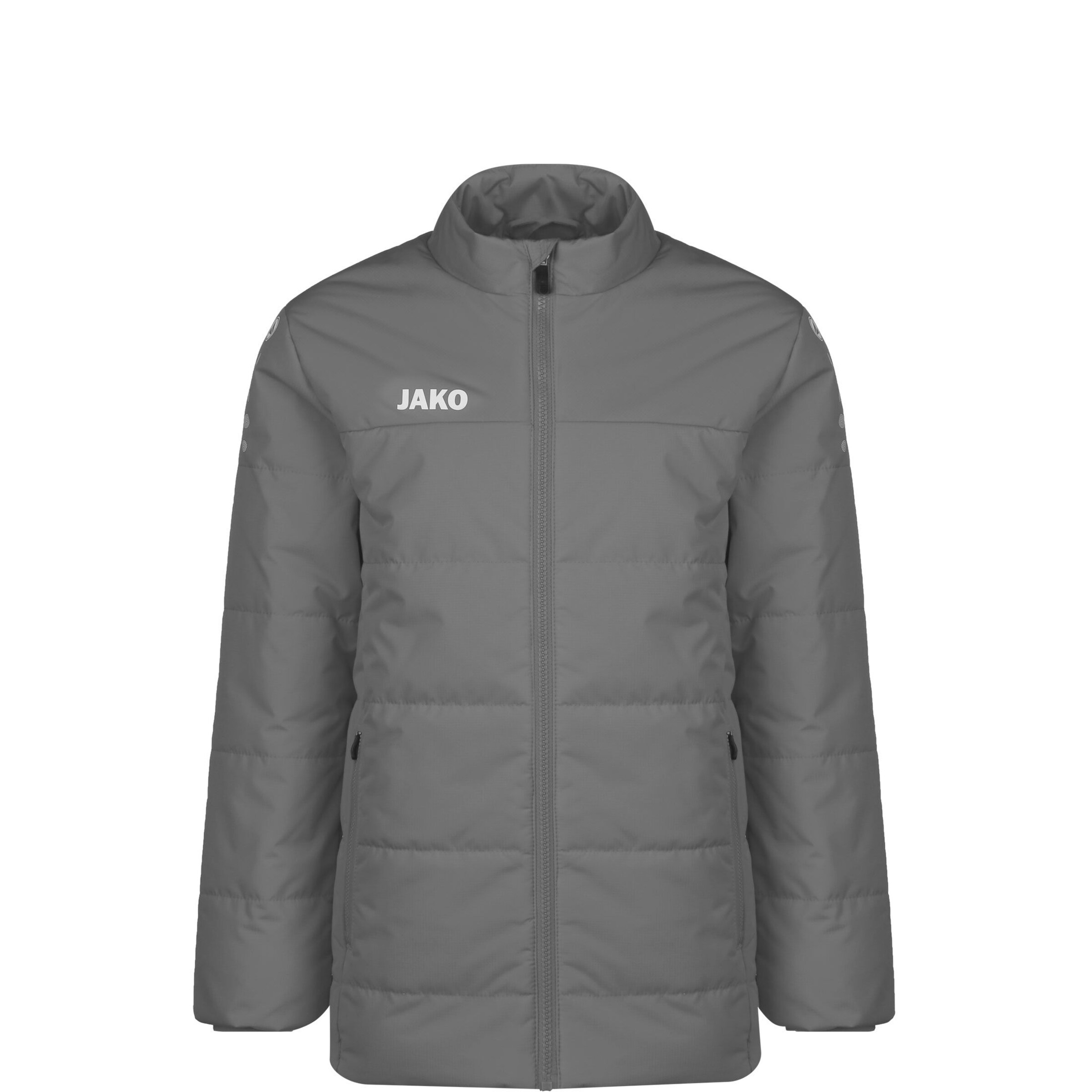 JAKO Sportovní bunda 'Team Coach' – šedá: přední strana