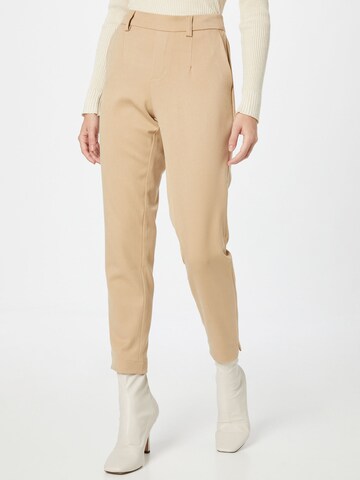 OBJECT Tapered Pants 'LISA' in Beige: front