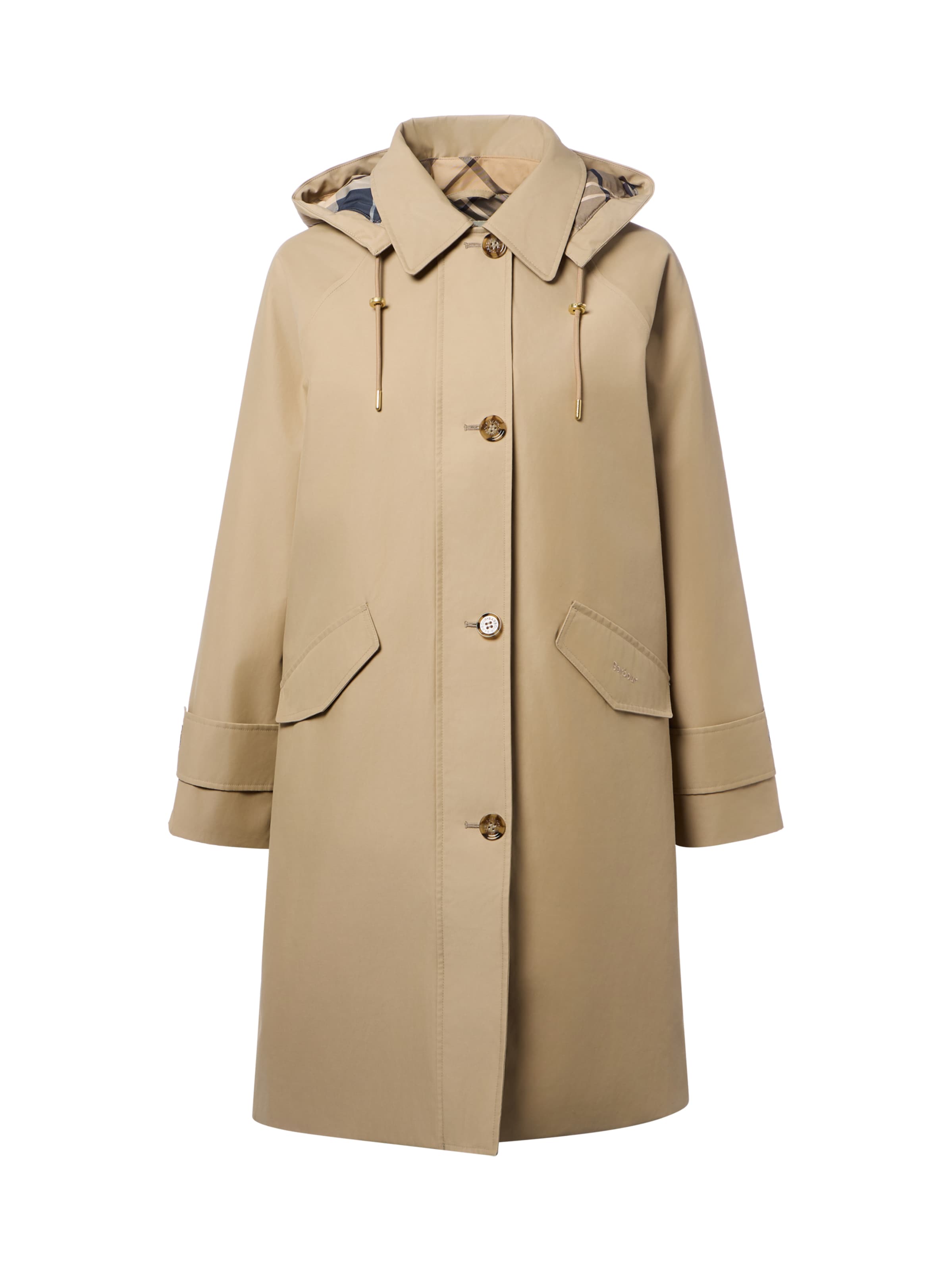 Manteau mi-saison Barbour en beige : devant