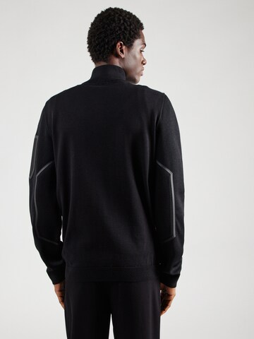 BOSS Gebreid vest 'Zhino' in Zwart