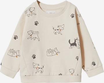 MANGO KIDS Sweatshirt 'dogs' i beige: framsida