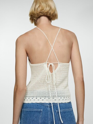 MANGO Knitted top 'MORONA' in Beige