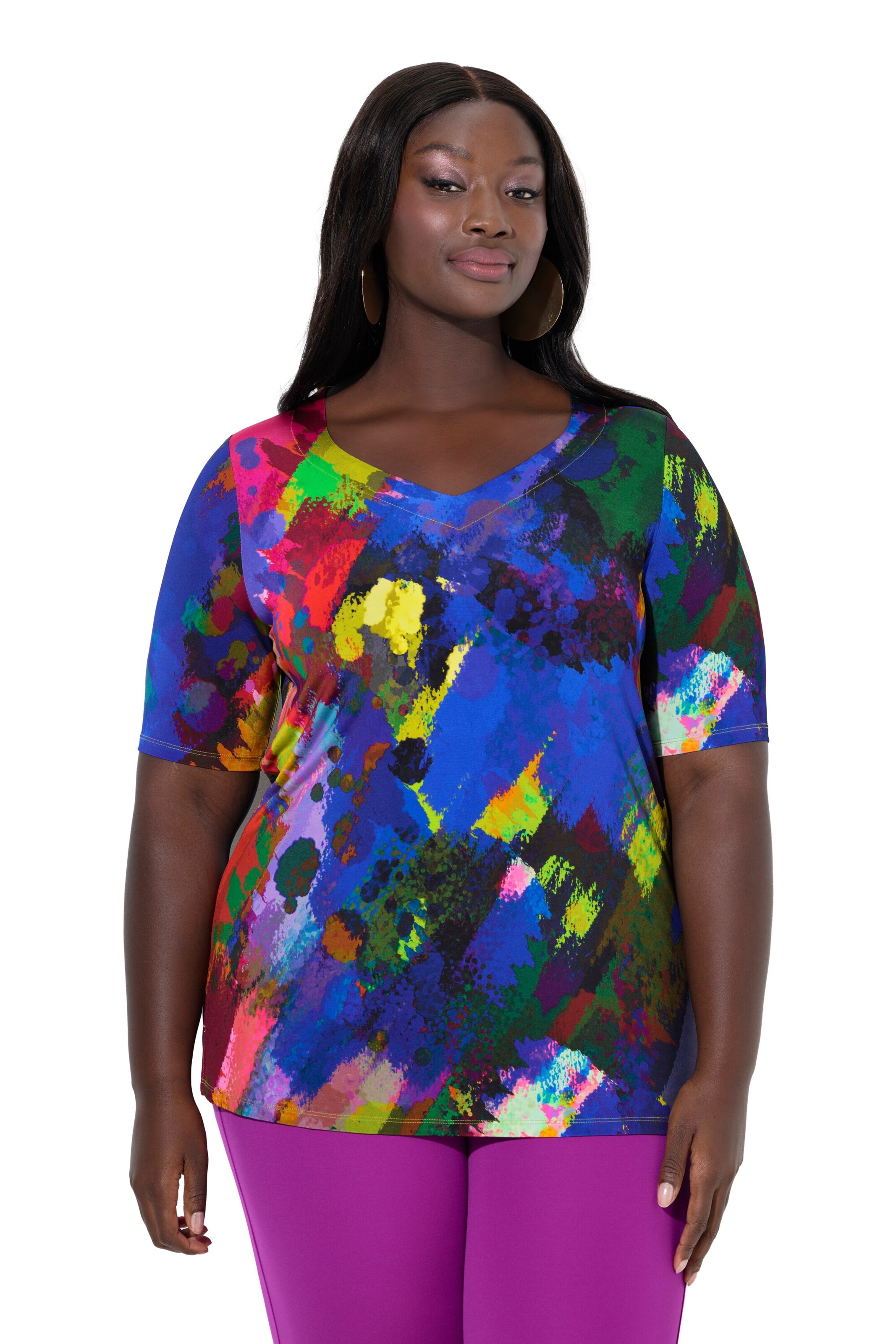 Ulla Popken Shirt in Blauw: voorkant