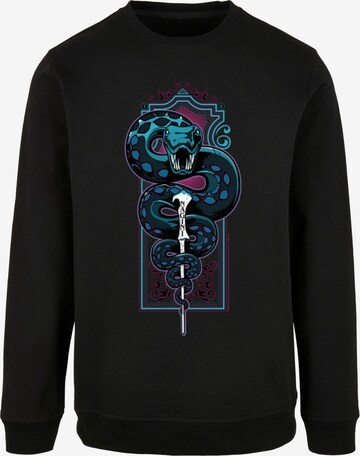 ABSOLUTE CULT Sweatshirt 'Harry Potter - Neon Basilisk' in Black: front