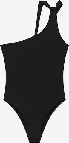 Pull&Bear Swimsuit in Black: front
