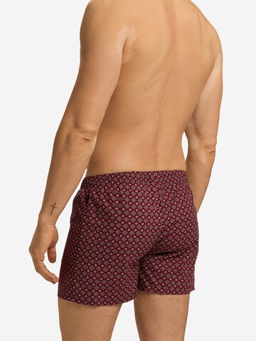 Hanro Boxershorts ' Fancy Woven ' in Rood