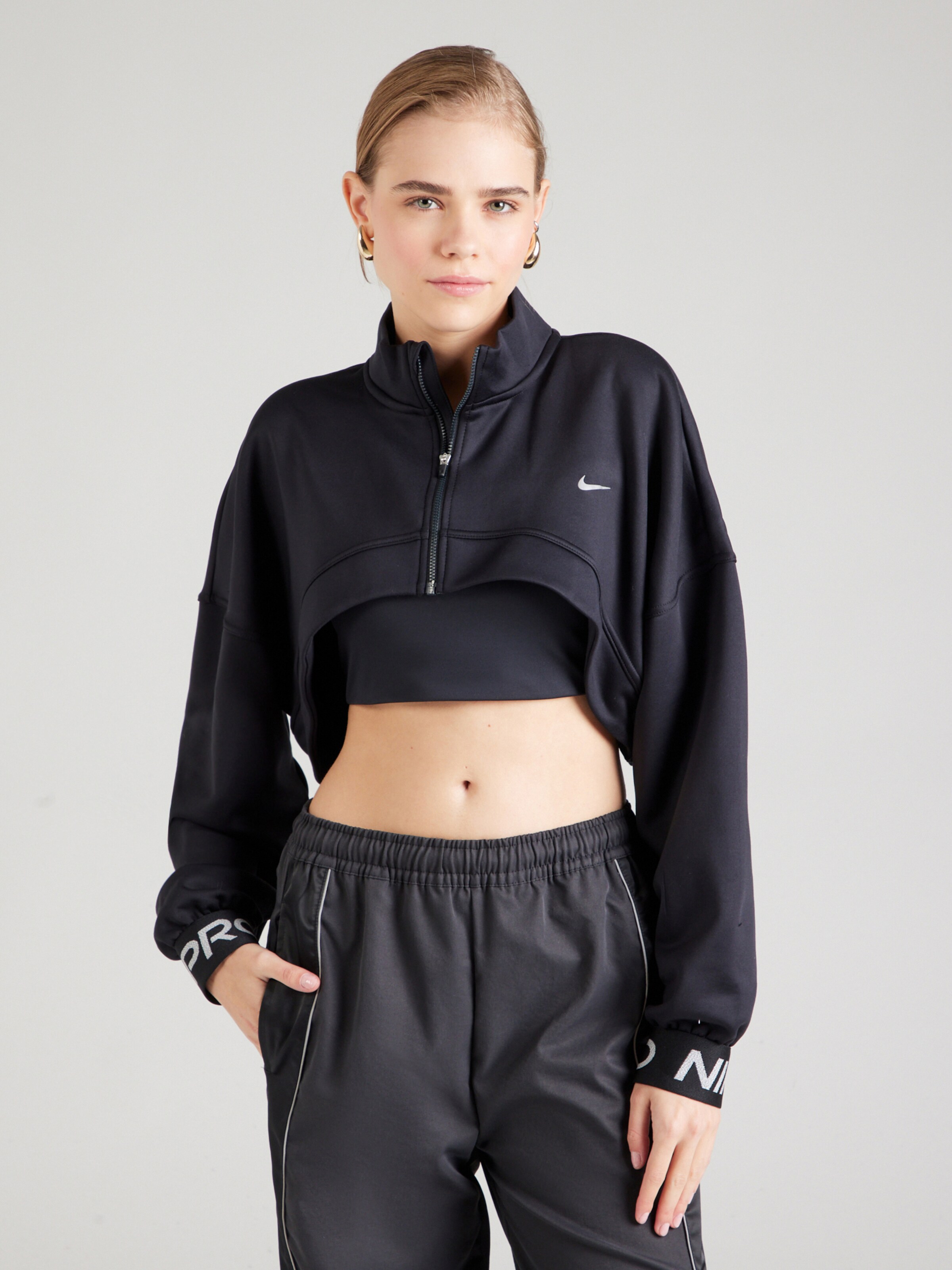 NIKE Sports sweat jacket Pro in Black ABOUT YOU