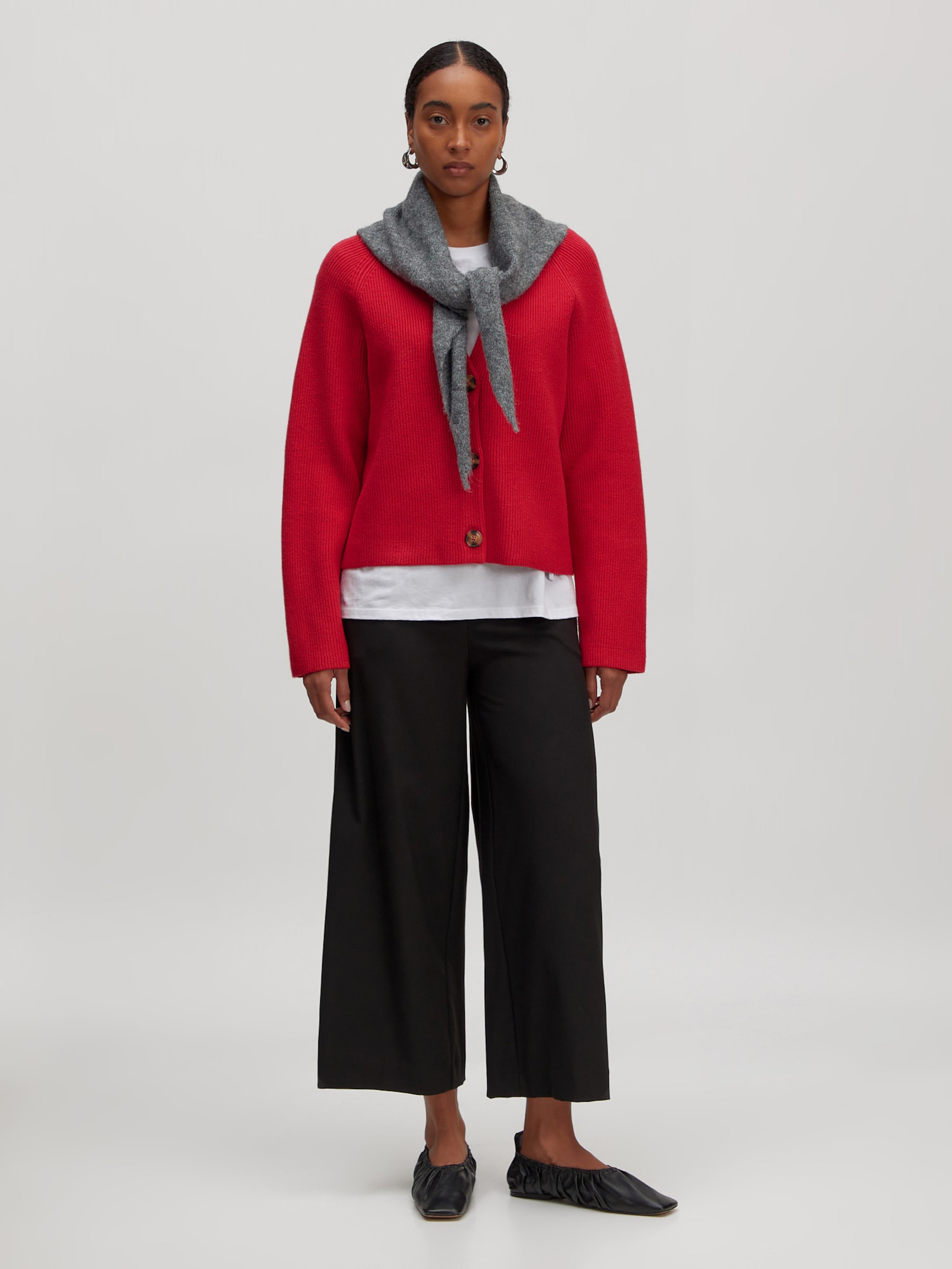 EDITED Producten Gebreid vest 'Logan' Rood