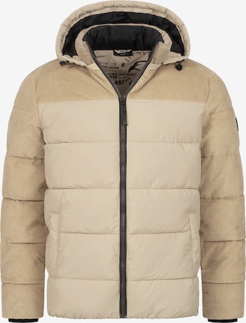 INDICODE JEANS Winter Jacket 'Lockly' in Beige: front