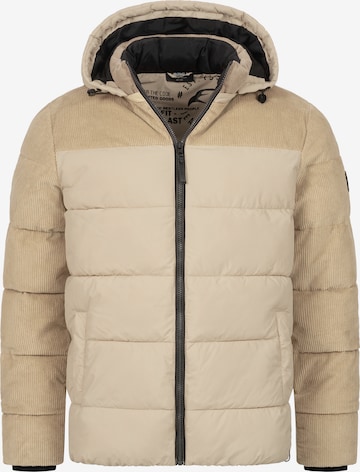 INDICODE JEANS Winter jacket 'Lockly' in Beige: front