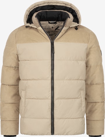 INDICODE JEANS Winterjas 'Lockly' in Beige: voorkant