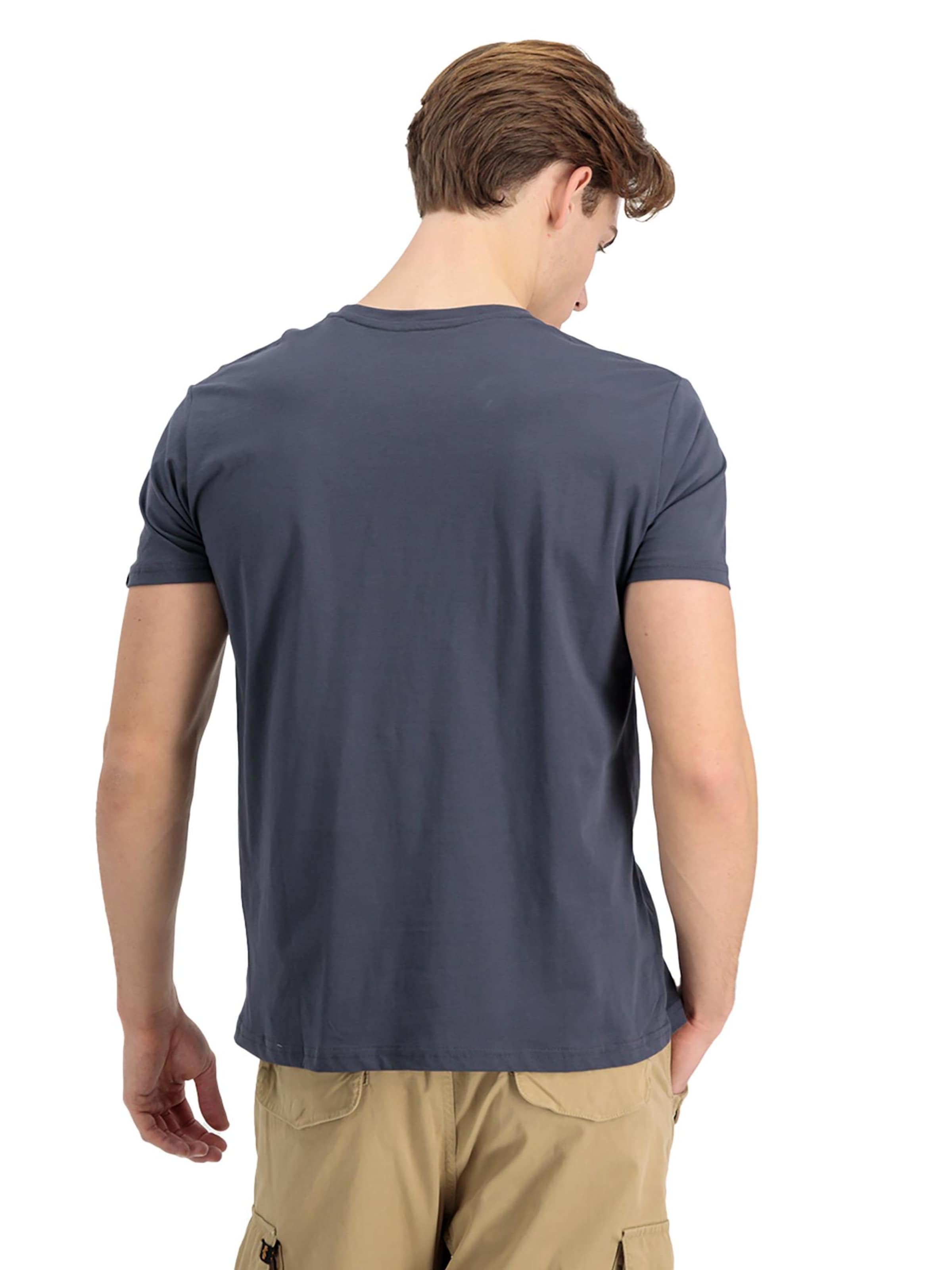 ALPHA INDUSTRIES Shirt 'Basic Logo'‌‌‌‌‌‌‌‌‌ in Grau