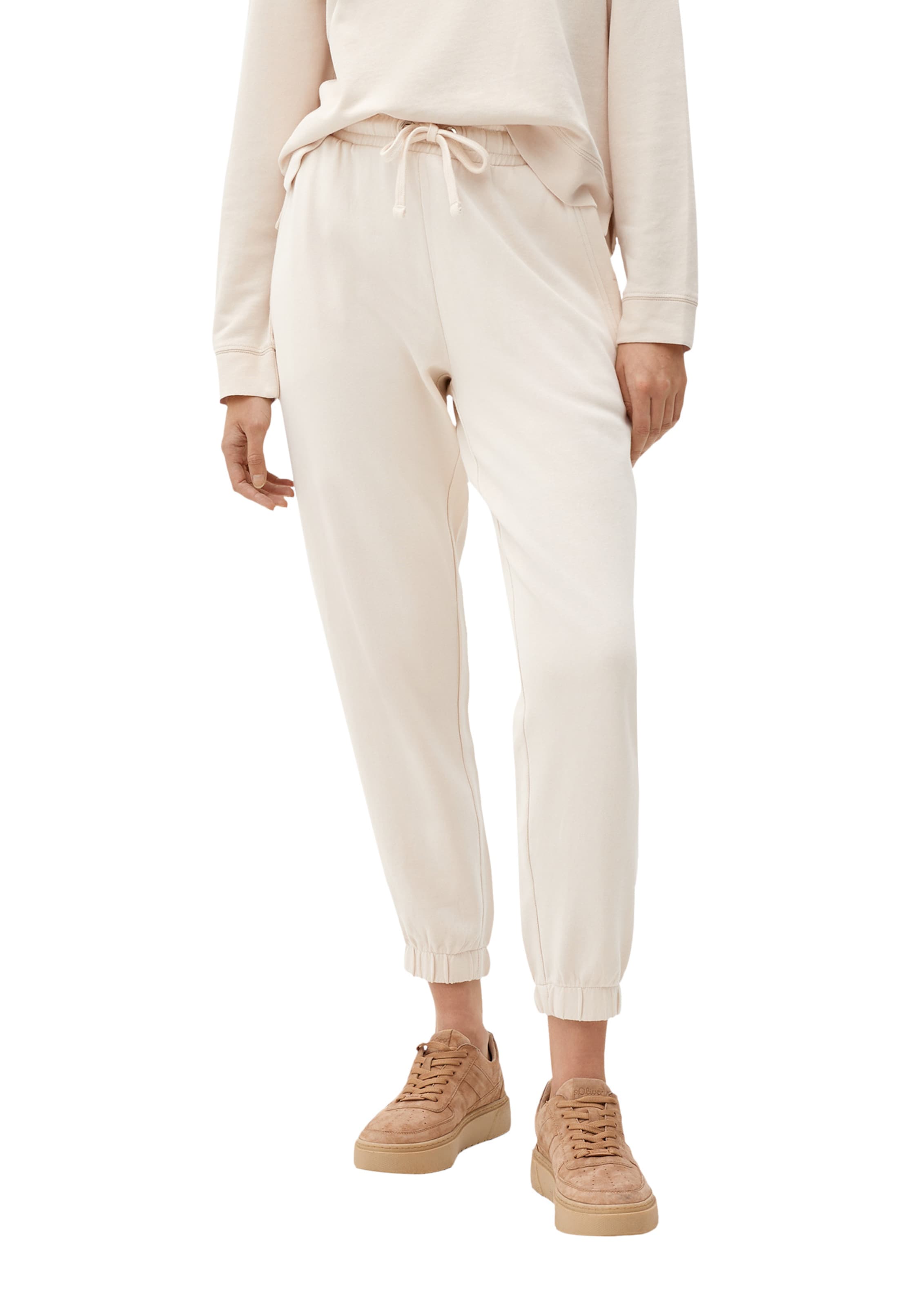 s.Oliver Tapered Pants in Beige: front