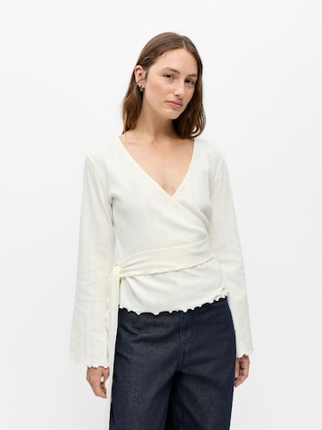 OBJECT Gebreid vest in Wit: voorkant