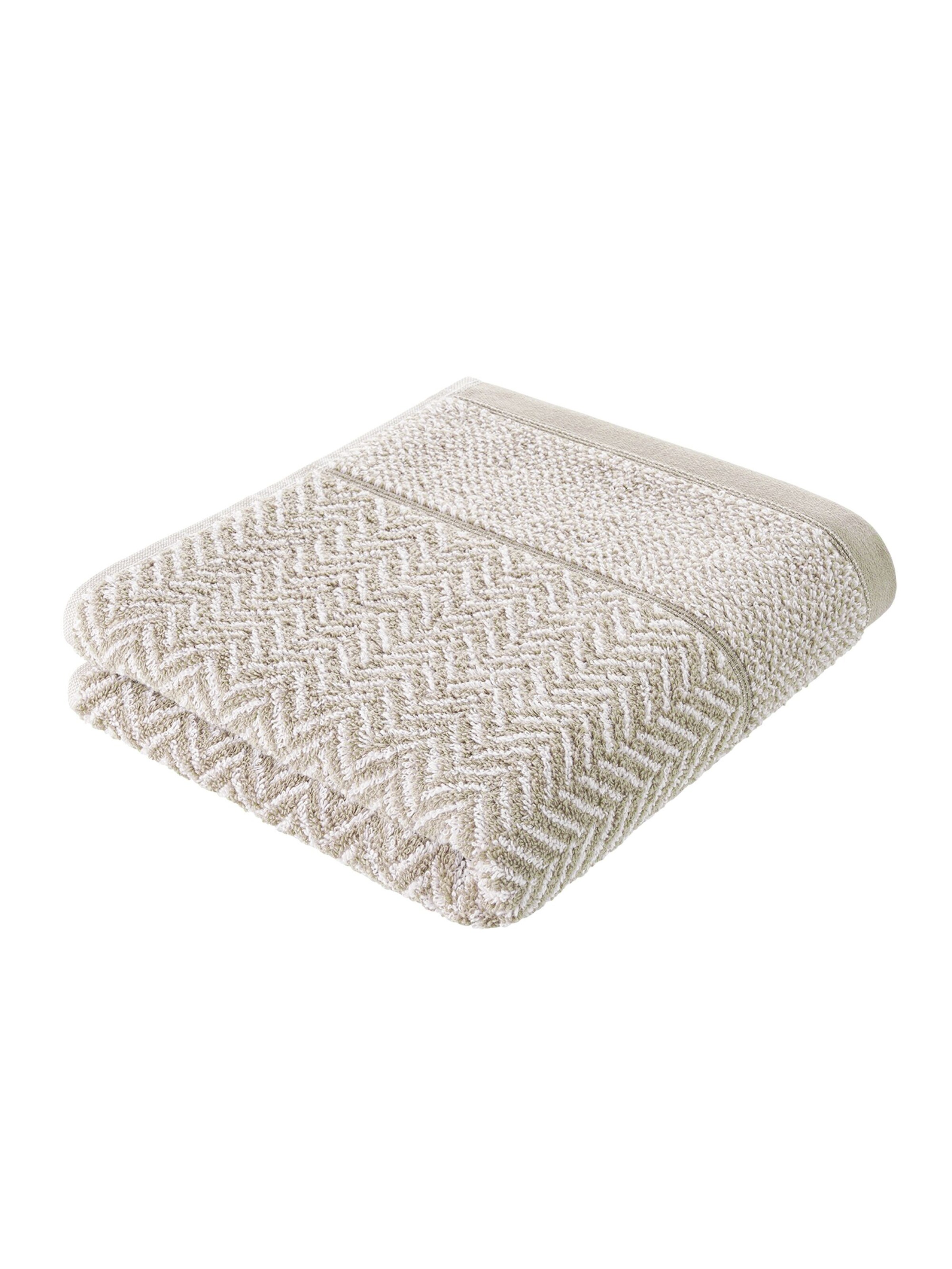 Herzbach home Badlaken in Grijs: voorkant