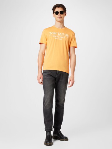 TOM TAILOR Regular Fit T-Shirt in Orange