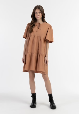 DreiMaster Vintage Dress 'Zitha' in Brown