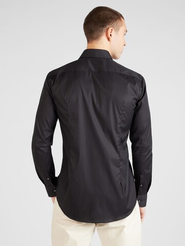 BOSS Slim Fit Hemd 'P-HANK' in Schwarz