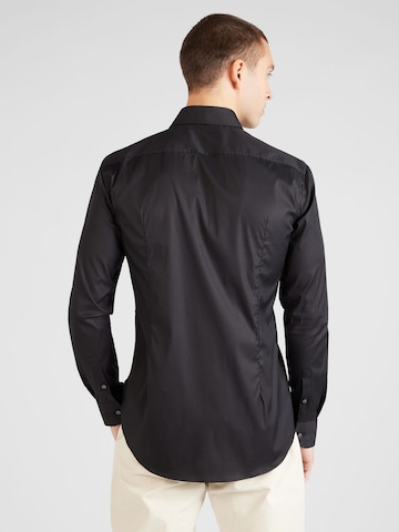 BOSS Black Slim fit Zakelijk overhemd 'P-HANK' in Zwart
