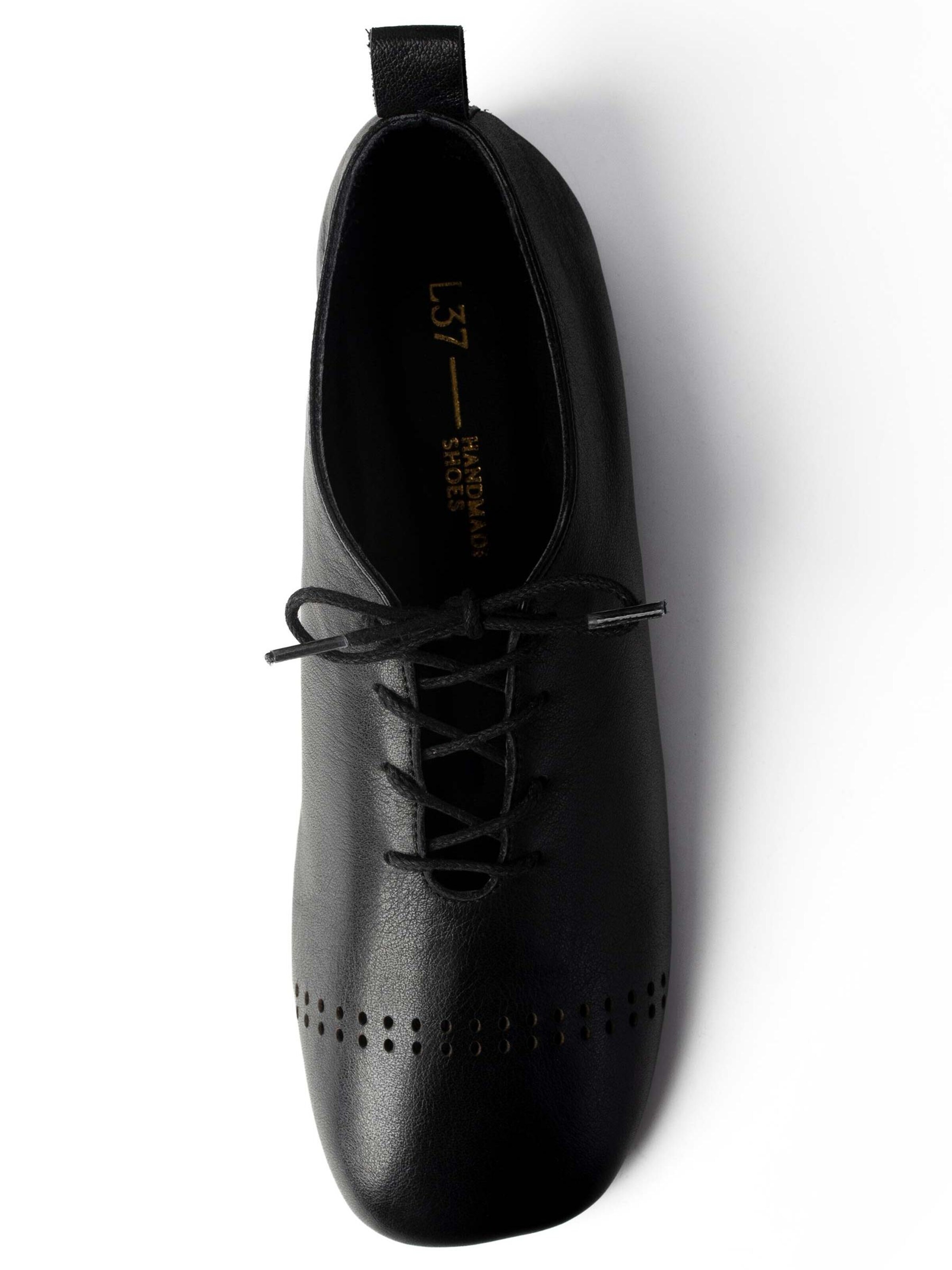 Scarpa stringata 'SUNSETS WE REMEMBER' di L37 HANDMADE SHOES in nero
