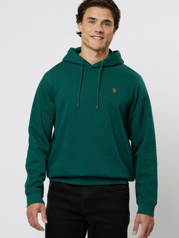 U.S. POLO ASSN. Sweatshirt 'Toke' in Groen: voorkant