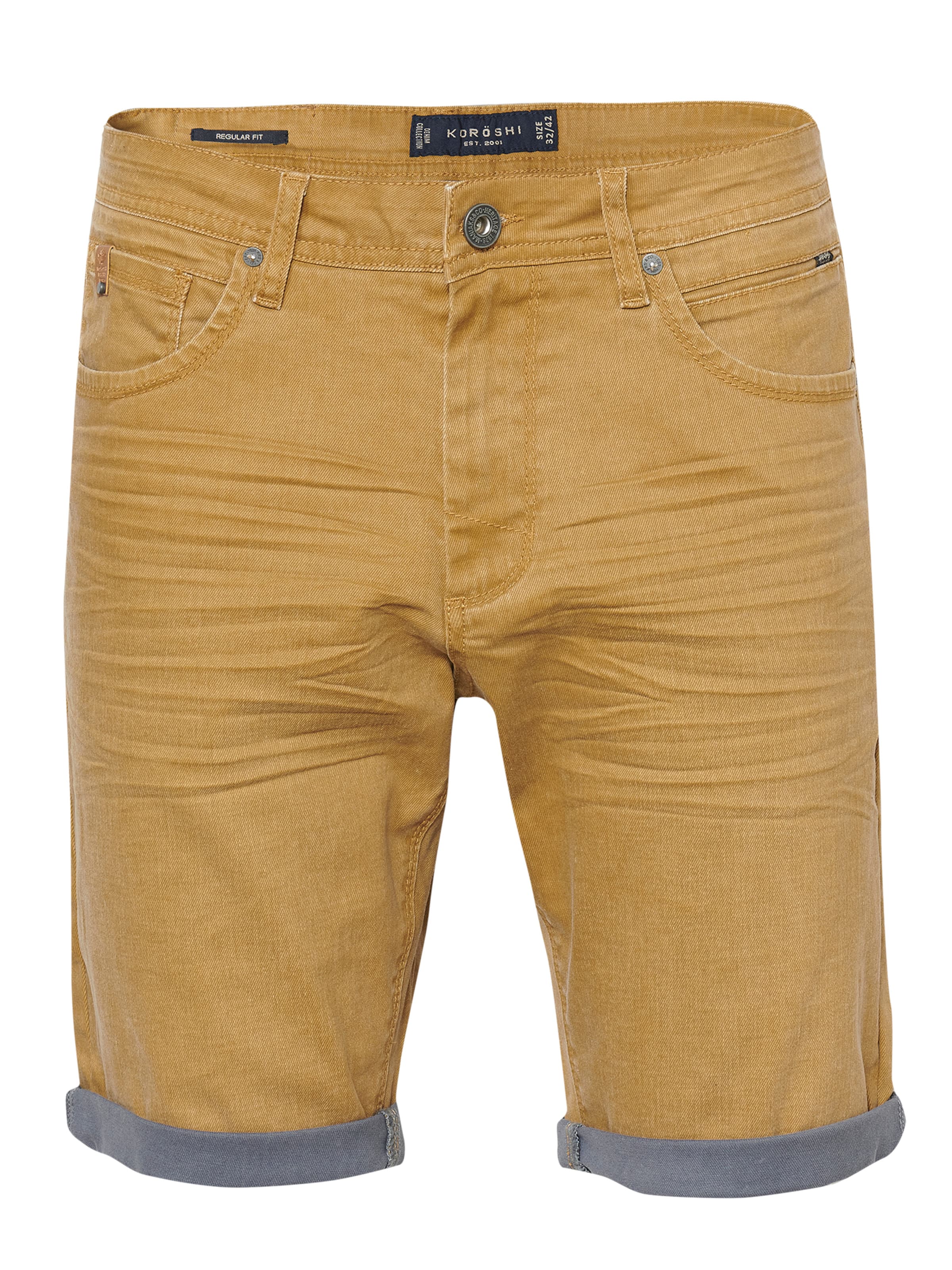 KOROSHI Džíny – žlutá: přední strana